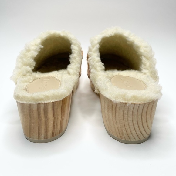 NEW Anthropologie Pilcro Rose Gold Cozy Braided Sherpa-lined Clog US 7/EU 37 - Picture 5 of 10